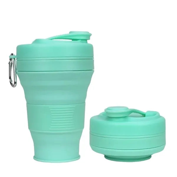 12 oz Collapsible Water Bottle w/ Straw
