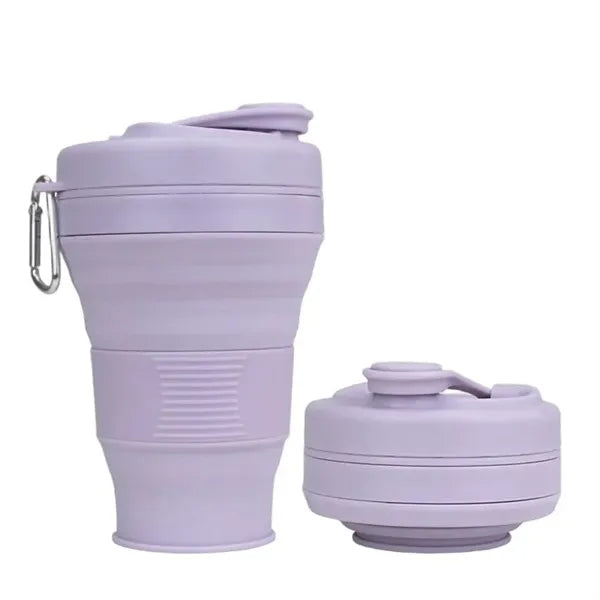 12 oz Collapsible Water Bottle w/ Straw