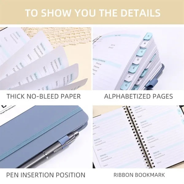 A6 Pocket Password Book