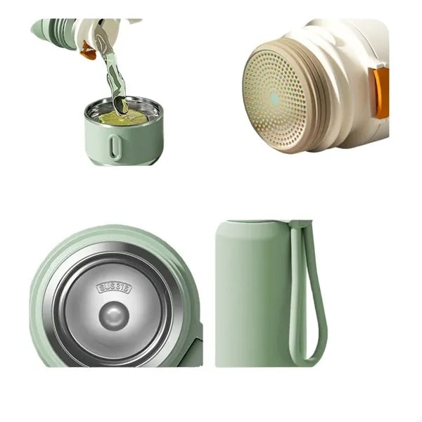 18 Oz Insulated Stainless Steel Water Bottle With Tea Infuse