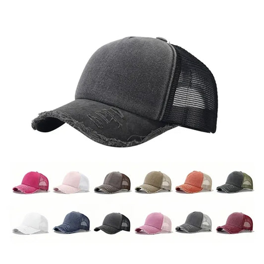 Washed Distressed Baseball Cap