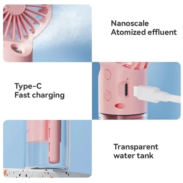 Misting Fan Portable Handheld Fan