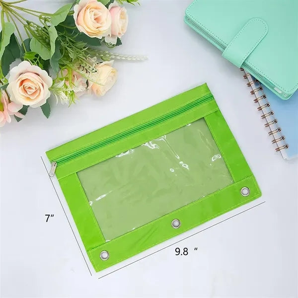 Binder Pencil Pouch with Zipacper Pulls