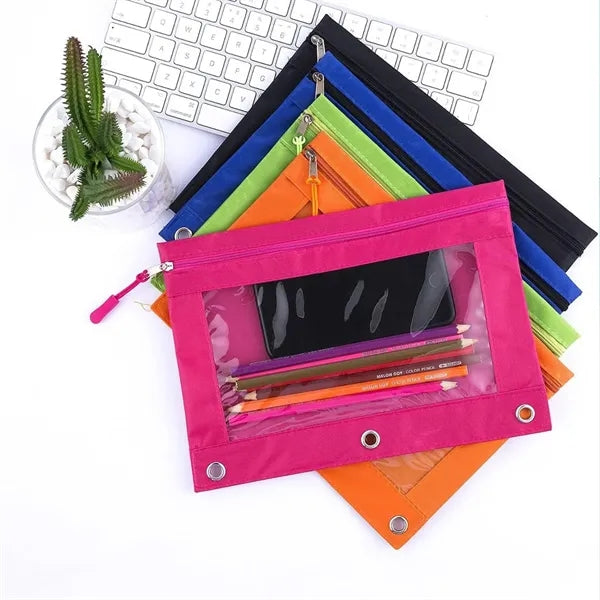 Binder Pencil Pouch with Zipacper Pulls