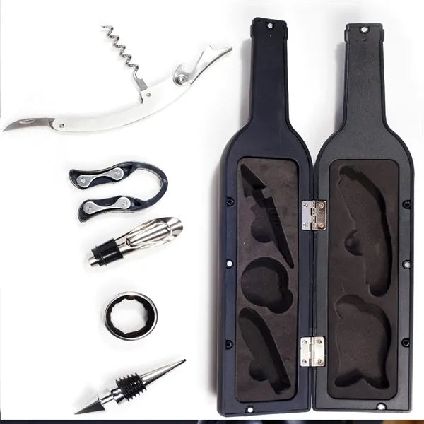 Premium Wine Accessory Gift Set In Bottle Case