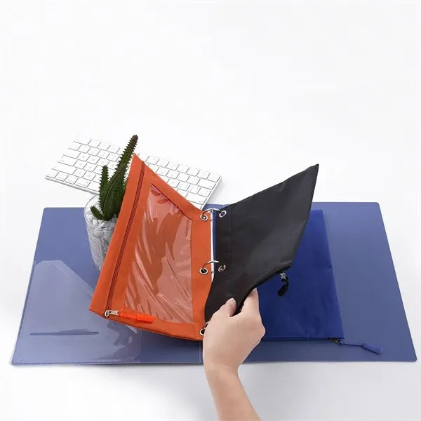 Binder Pencil Pouch with Zipacper Pulls