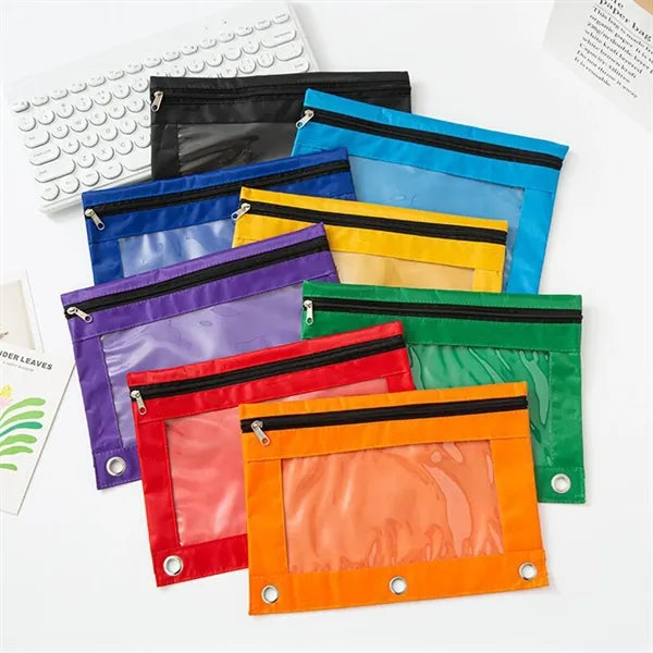 Binder Pencil Pouch with Zipacper Pulls