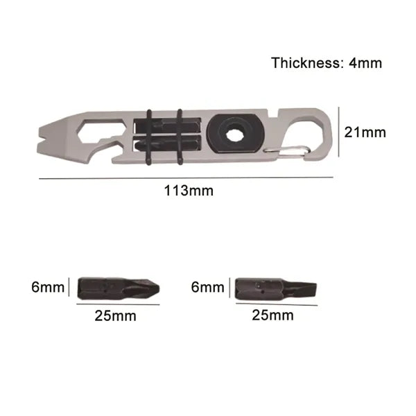 10 IN 1 Ratchet Screwdriver EDC Pry Bar