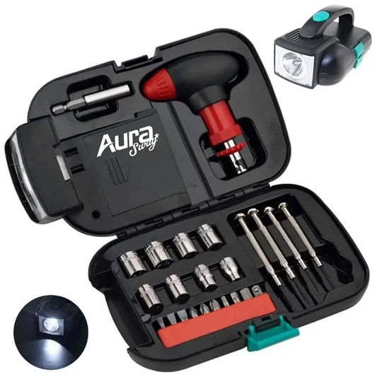 24 Piece Tool Kit with LED Flashlight