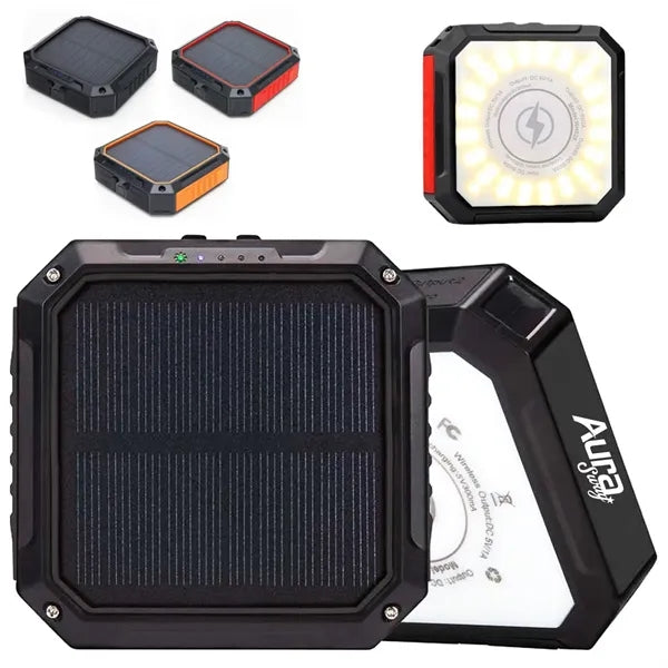 10000mAh Solar Power Bank with Light