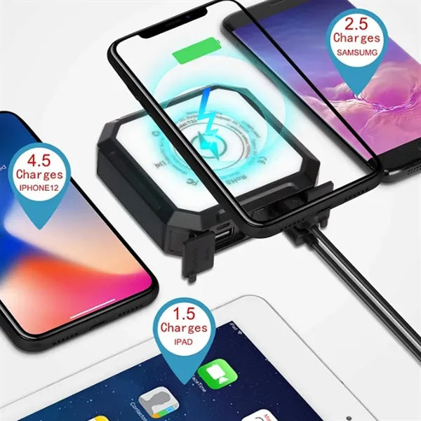 10000mAh Solar Power Bank with Light