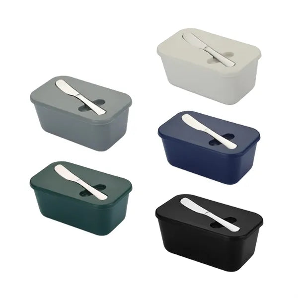 Butter Dish Food Storage Box with Spoon