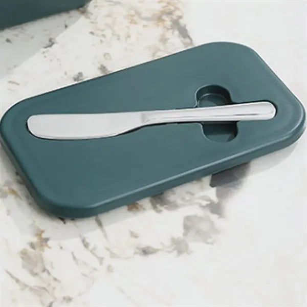 Butter Dish Food Storage Box with Spoon