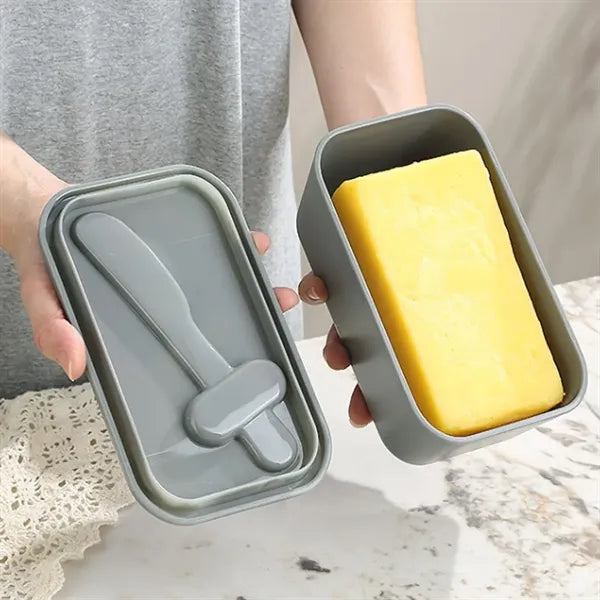 Butter Dish Food Storage Box with Spoon