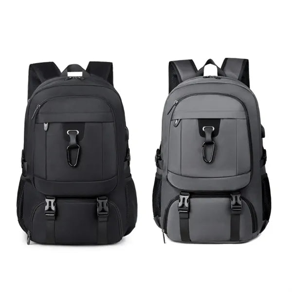 Expandable Oxford Laptop Backpack with USB Travel