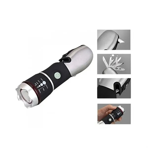Durable Flashlight with Integrated Essential Tools