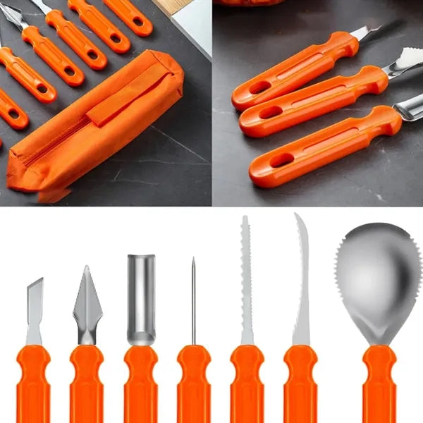 11-piece Durable Pumpkin Carving Tool Set for Halloween