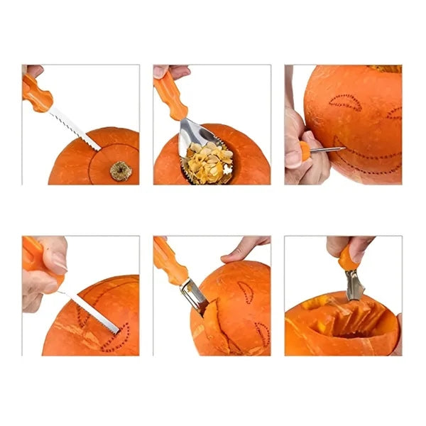 11-piece Durable Pumpkin Carving Tool Set for Halloween