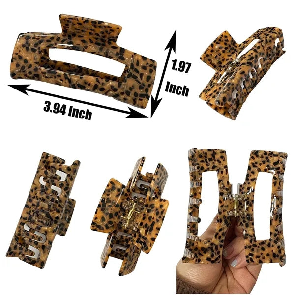 New Style 3.94Inch Large Rectangular Acetate Hair Clip