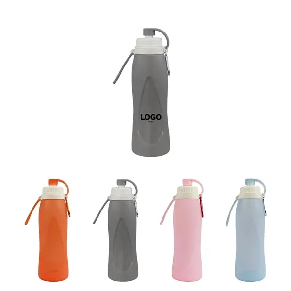 17oz Foldable Silicone Bottle w/ Carabiner