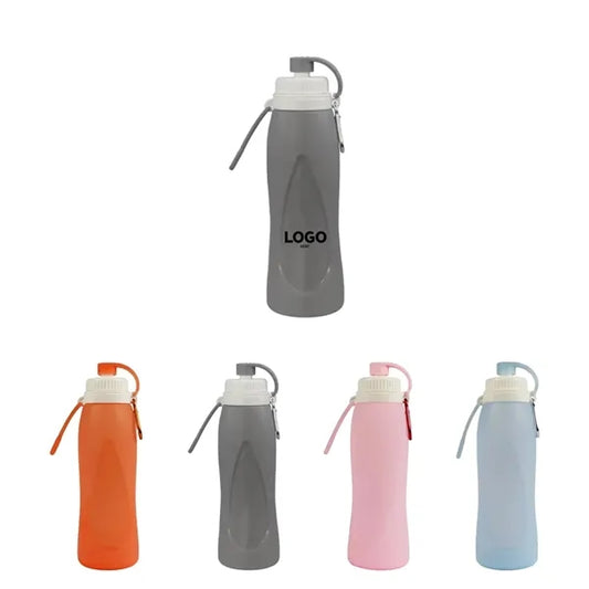 17oz Foldable Silicone Bottle w/ Carabiner