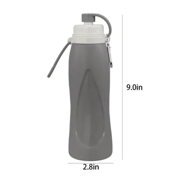 17oz Foldable Silicone Bottle w/ Carabiner