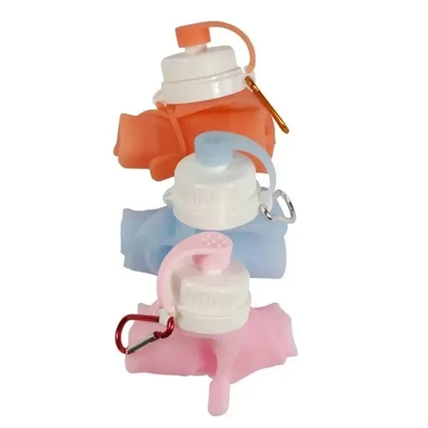 17oz Foldable Silicone Bottle w/ Carabiner