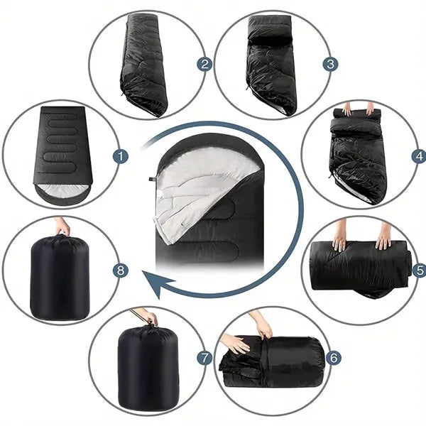 Lightweight Camping Envelope Sleeping Bag for Outdoor Advent