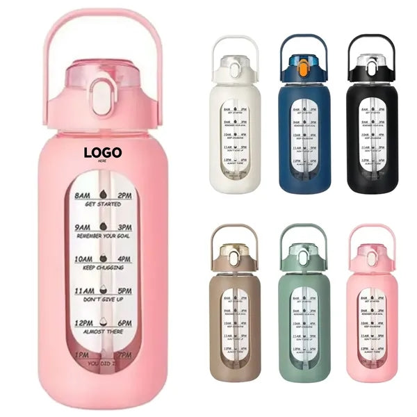 64oz Portable Glass Water Bottle