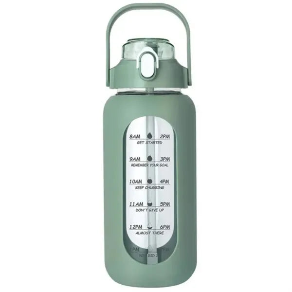 64oz Portable Glass Water Bottle