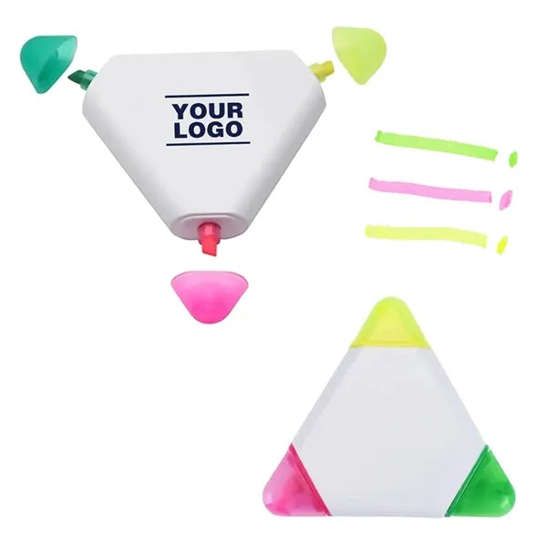 3 In 1 Tri-color Triangle Shape Highlighter Pen Marker