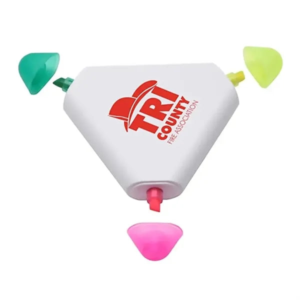 3 In 1 Tri-color Triangle Shape Highlighter Pen Marker