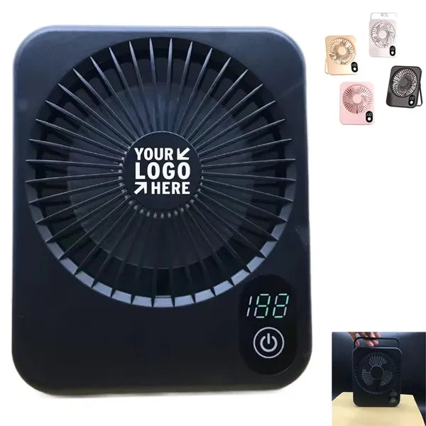 Portable USB Desk Fan with Digital Display