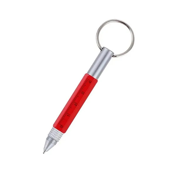 Multifunctional Six-In-One Tool Pen Keychain Metal Ballpoi