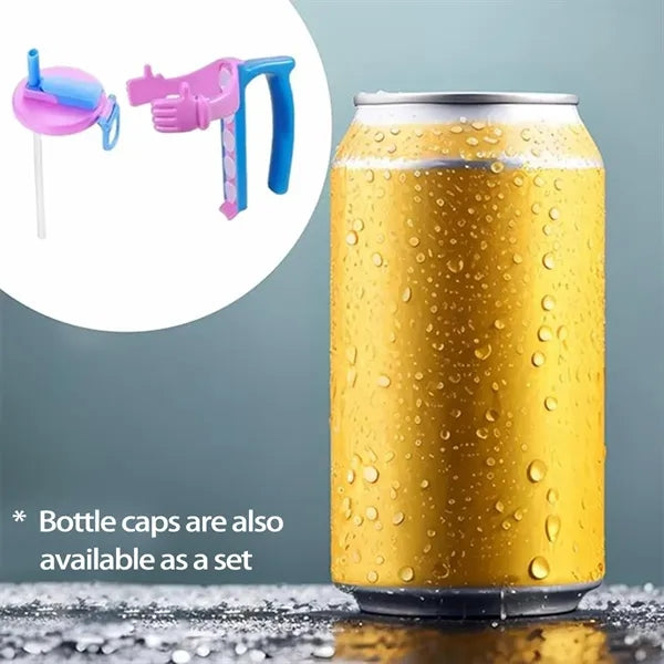 Leakfree Can Lids and Handle Holder for 12oz Drinks