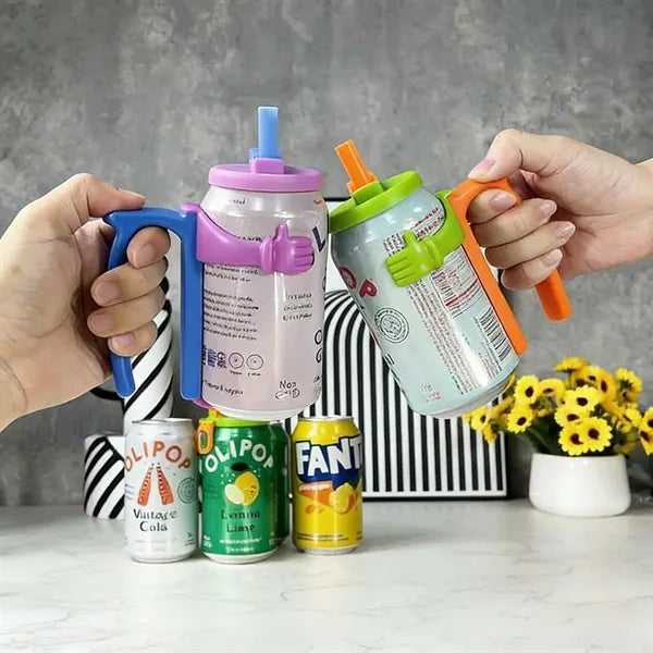 Leakfree Can Lids and Handle Holder for 12oz Drinks