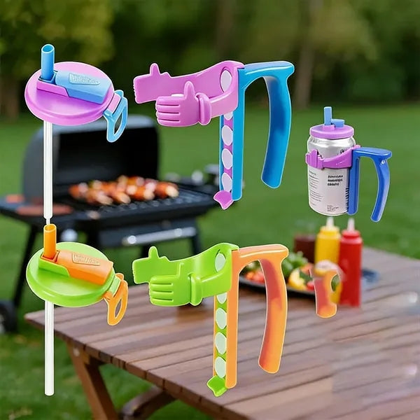 Leakfree Can Lids and Handle Holder for 12oz Drinks