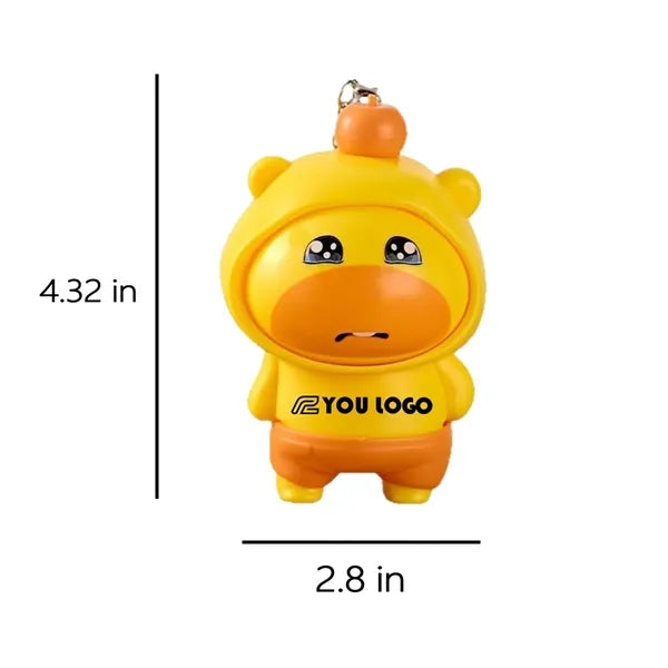 Can Change Face 3D Capybara Acrylic Carabiner Keychain