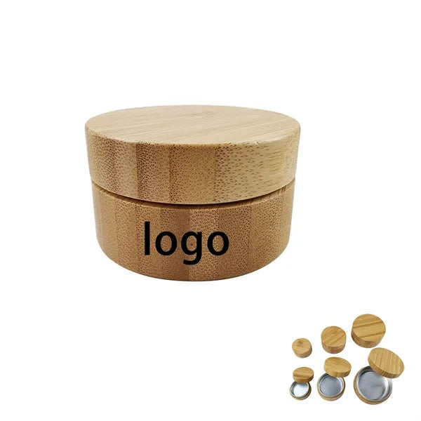 Eco Friendly Bamboo Cream Jar With Aluminum Inner Liner