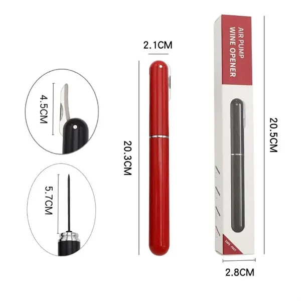 Air pump wine opener