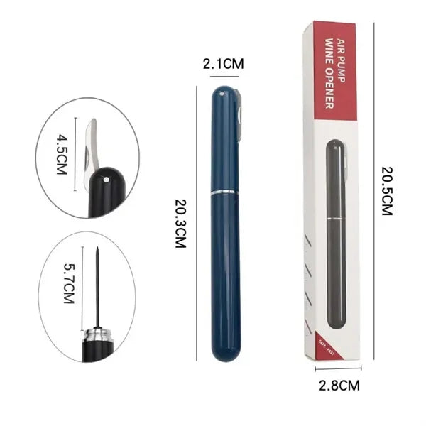 Air pump wine opener