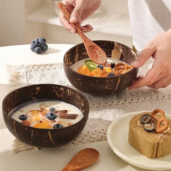 Smoothie Coconut Bowls Durable Wooden Organic Vegan