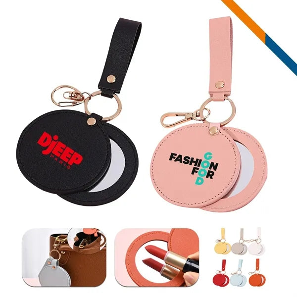 Rava PU Leather Keychain Mirror