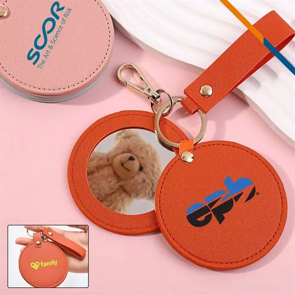 Rava PU Leather Keychain Mirror
