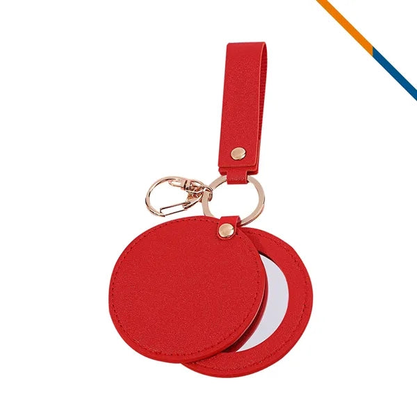 Rava PU Leather Keychain Mirror