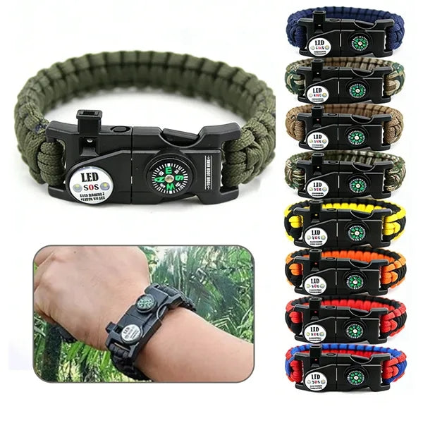Multi-Functional Survival Emergency Paracord Bracelet