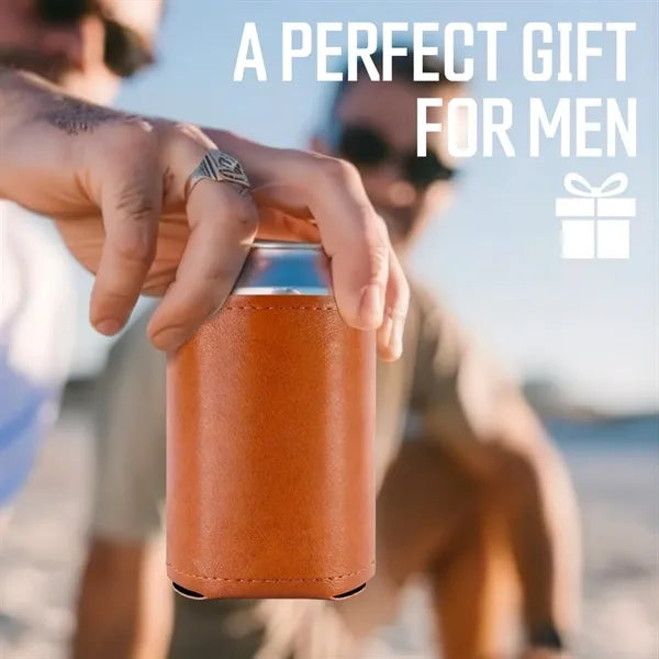 Leather Can Cooler Sleeve for Drinks