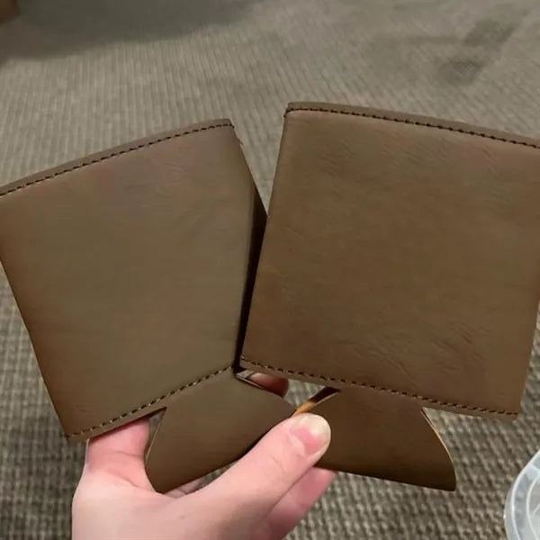 Leather Can Cooler Sleeve for Drinks