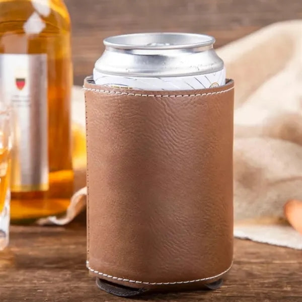 Leather Can Cooler Sleeve for Drinks