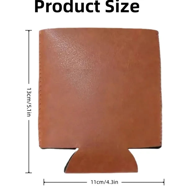 Leather Can Cooler Sleeve for Drinks